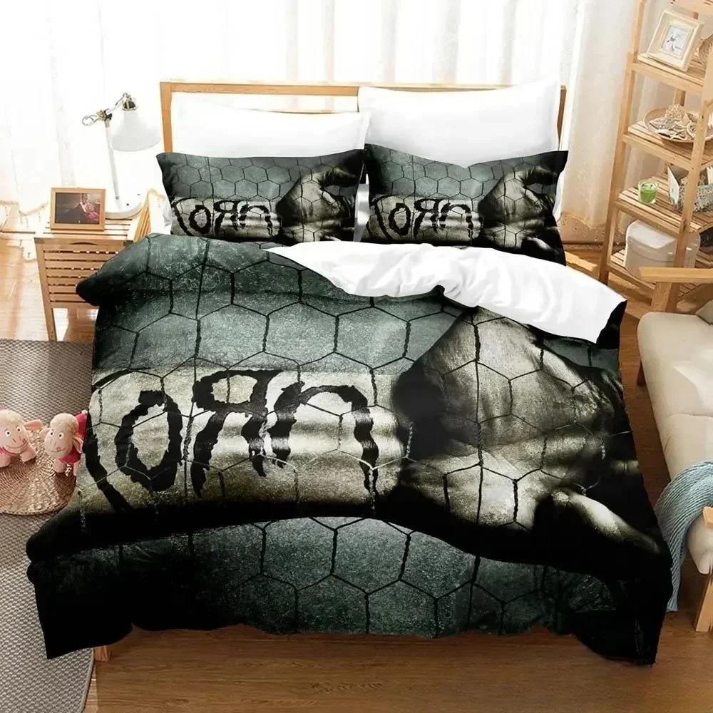 3D Printed Korn Rock Band Pieces Duvet Cover Pillowcase Bedding Set Single/Twin/Full/Queen Size Boys Girls Adults Bedroom Decor