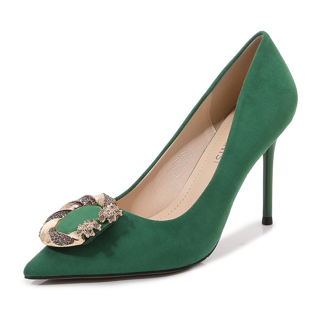 (sold out and removed from the shelves) Pointed fashion women's single shoes, red diamond jewelry large size high heels