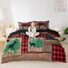 Erosebridal Happy Camping Duvet Cover Set Camper Bedding Sets Twin,Rustic Farmhouse Comforter Cover Camping Accessories Bedding,RV Car Theme