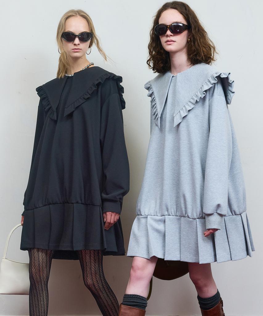 Dyuidyui Big Collar Dress (2 Colors)