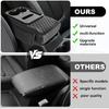 5-in-1 Arm Rest Cover Universal Armrest Storage Box for Car Upgrade Memory Foam Console Cover with Cup Phone Tissue Box Holder(Black)