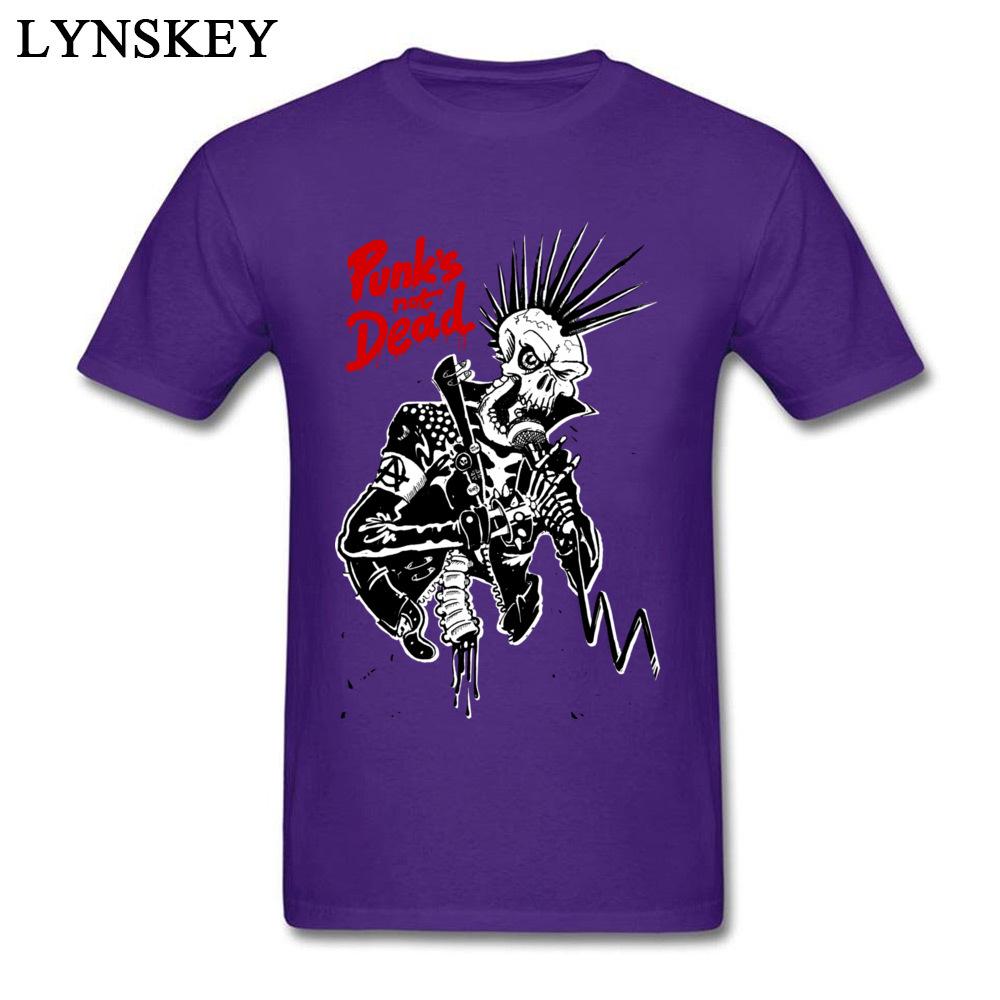 2024 Winter Punks Not Dead Men Stylish Black Tshirts For Sale Plus Size Slim Fit Short Sleeve Tops  Tees Skull Hipster