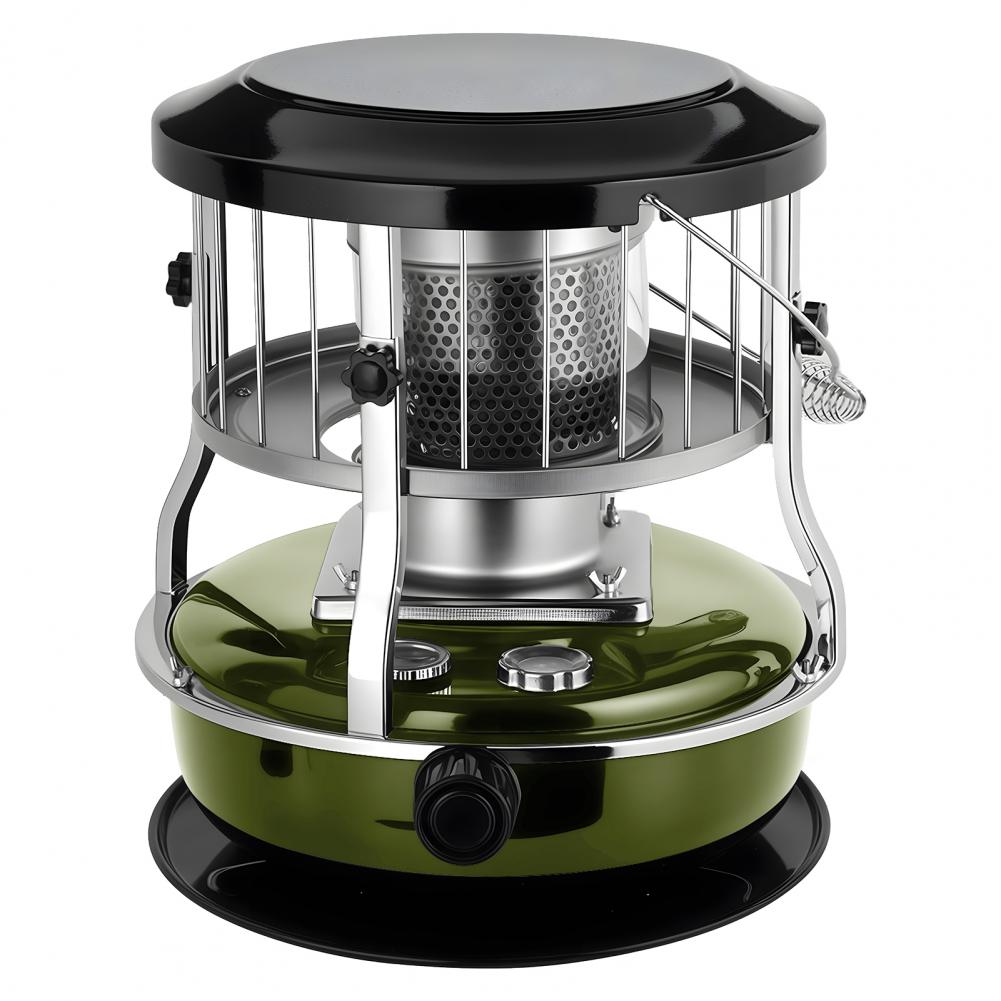 Kerosenes Heater, Non-Electric 9000 BTU Stove, Portable Indoor Radiant Heater for Camping, Hunting, Cooking армия зеленый