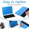 Pre-Cut Self Adhesive Felt Buffers Replacement Black Fabric Felt for 4Inch Squeegee Car Vinyl Wrap Application Tool Tint Scraper