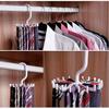 20 Hook Neck Ties Scarf Organizer 360 Degree Rotating Tie Rack Frame Tie Hanger Holders