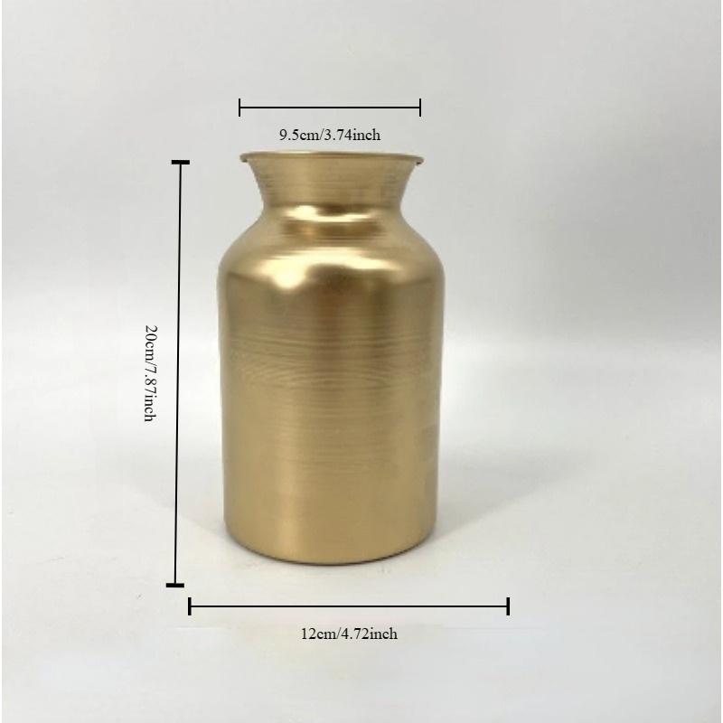 Minimalist Modern Metal Vase Creativity Gold Iron Art Desktop Decoration Flower Arrangement Festival Holidays Flowerpot Decor White
