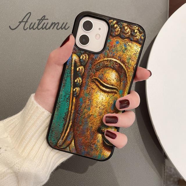 

Винтажный чехол для телефона со статуей Будды для iPhone 11 12 13 14 Pro Max mini X XR XS SE 2020 6 7 8 Plus Samsung Galaxy S21 S22 Samsung S22ultra