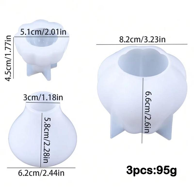 Mold Halloween Pumpkin Silicone Mold Epoxy Resin with Lid Molds DIY Craft Supplies for Christmas & Thanksgiving