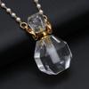 1 bucă piatră naturală de modă cuarț transparent sticla de parfum pandantiv perle coliere cu lanț pentru femei articole de bijuterii de nuntă