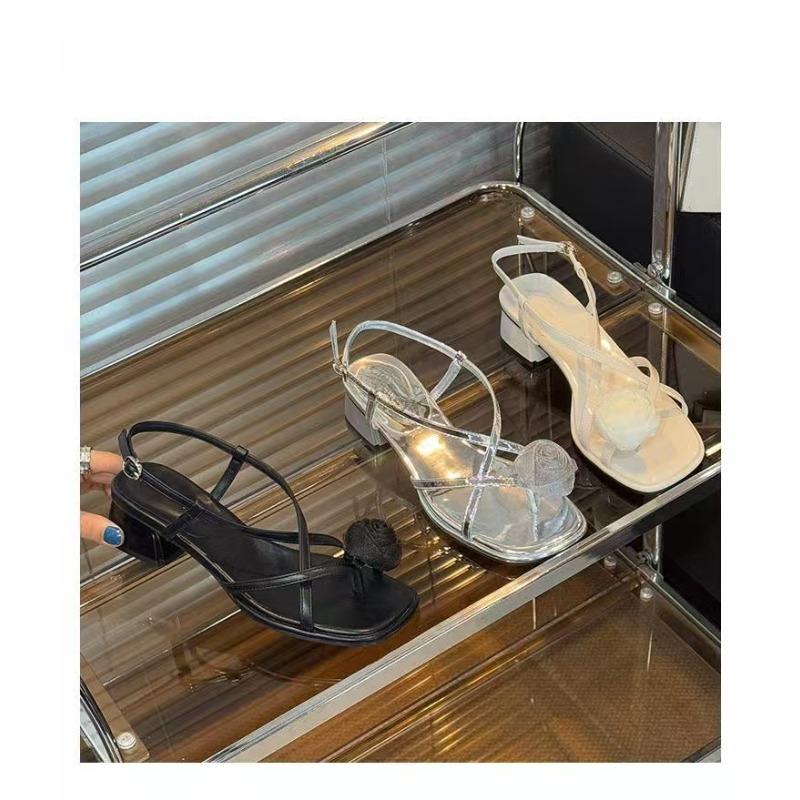 Sandals Women Summer Fashion  Sandals 2025 Roman Thick Middle Heel Sandales Comfort Shoes for  Flip Flops
