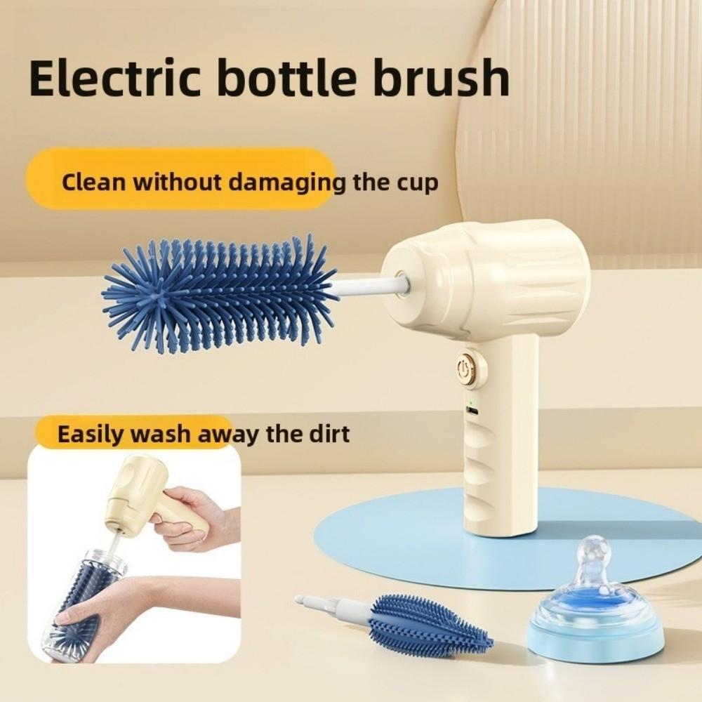 Wireless Electric Baby Bottle Brush Rechargeable Bottle Cleaner Electric Rotating Scrubber