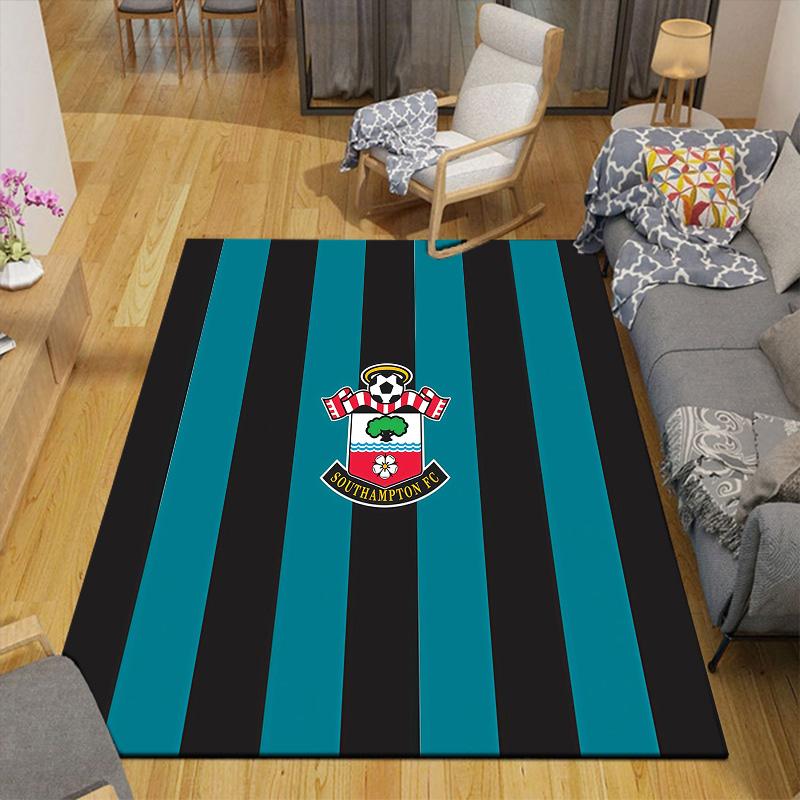 Southampton FC2 Flannel Pattern Square Carpet,Area Rug,Carpet Rug for Living Room Bedroom Sofa Playroom Decor,Non-slip Floor Mat