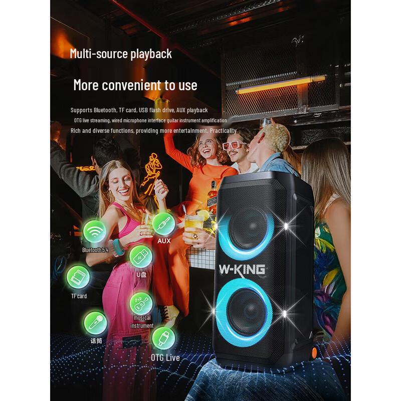 W-King T12 Portable Outdoor Party Bluetooth Speaker