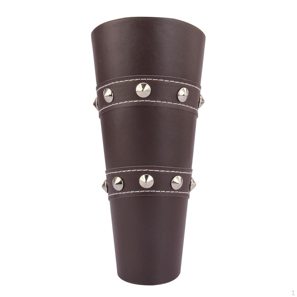 Wide Bracer Bracelet Medieval Gauntlets Retro Adjustable for Halloween Party