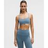 Wunder TrAin StrAppy RAcer BrA  Light Support  A B Cup Steel Blue
