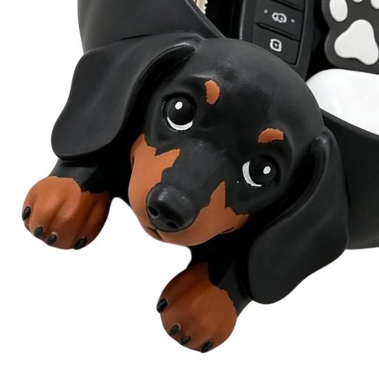 Dackel Aufbewahrungsschale 3D-gedruckte Schale, Harz Hundeförmiger Schreibtisch-Organizer für Schlüssel Schmuck, Dekorative Skurrile Wohnaccessoires Schälchen,