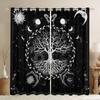 2Panel Retro Sun Moon Curtain Constellation Darkening Window Curtain Gothic Boho Mandala Drapes For Living Room Bedroom Window