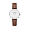 Danielwellingteon Petite St Mawes 2-Color Brown Women'S Leather Watch