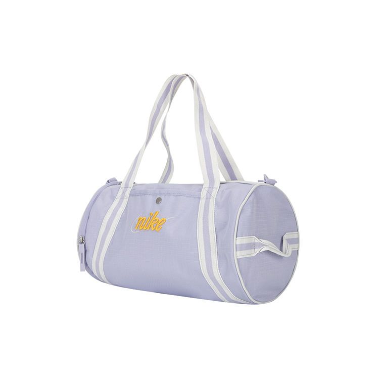 

Nike Heritage Duff-Retro Casual Fabric Crossbody Gym Bag Tote Travel Bag Unisex bags DR6261-536 Sail White/Oxygen Purple,Regular