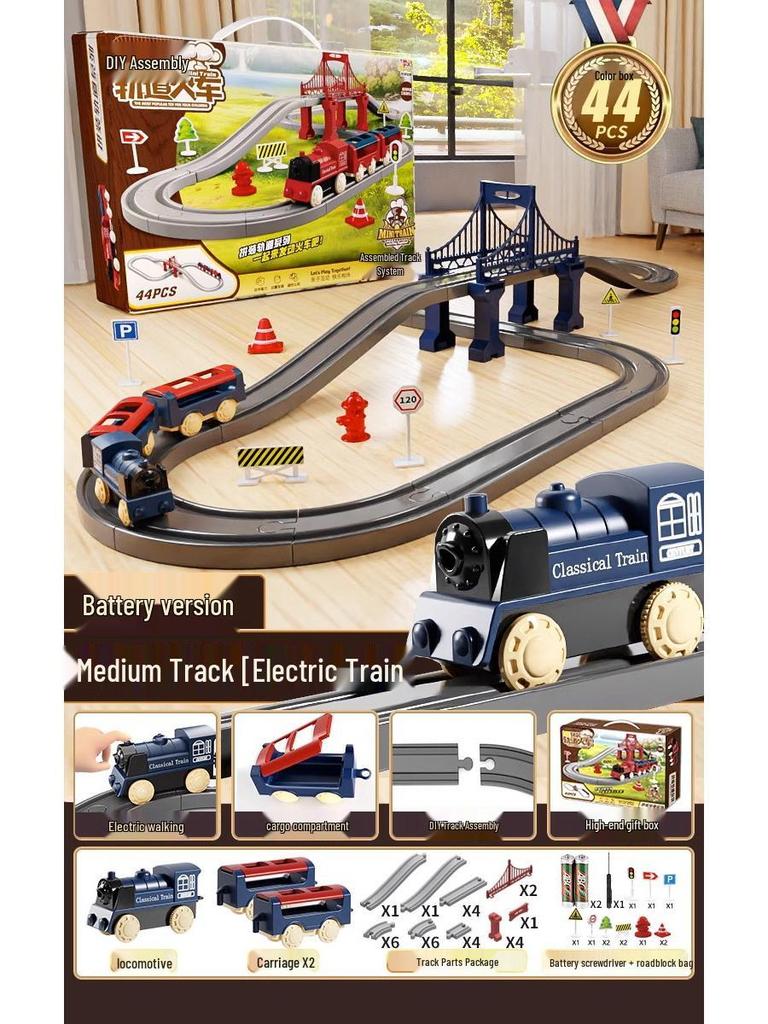 Elektrische Hochgeschwindigkeitszug-Set für Kinder – Lernspielzeug mit Streckenmodell, perfektes Geburtstagsgeschenk.