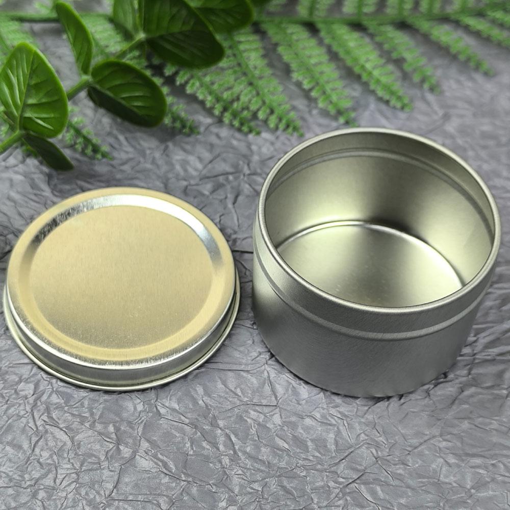 Borcane de argint pentru lumânări Fabricarea de lumânări Cutie metalică Borcane goale cu capace metalice Cilindru Container pentru lumânări Depozitare bijuterii Cadouri de aniversare DIY