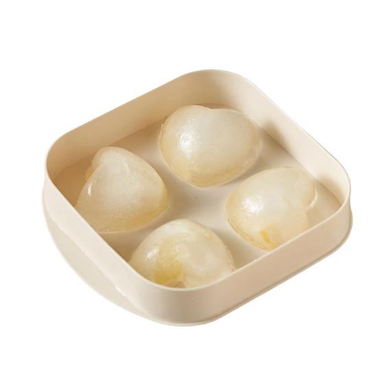 Silikonová 3D forma na led ve tvaru srdce, 4 dutiny, velký výrobník kostek ledu na whisky, koktejly, nápoje, nepřilnavý, snadno se uvolňuje, kuchyň