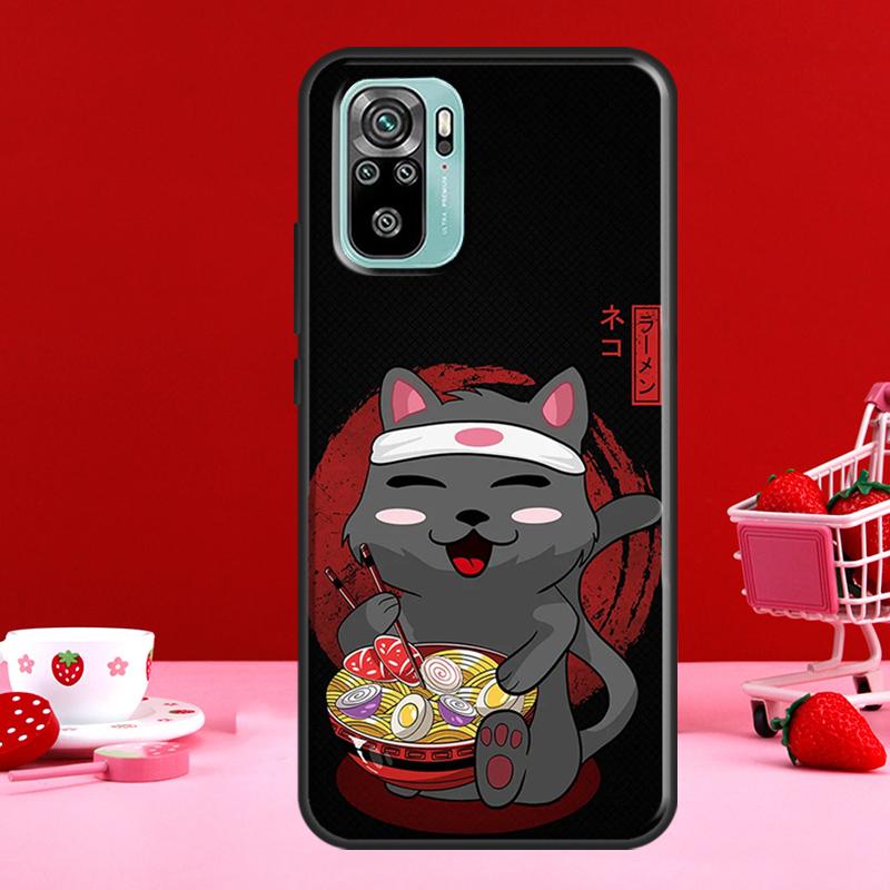 Ramen Cat Japanese Art For Redmi Note 11 Pro Case For Redmi Note 10 Pro Note 9 Pro Note 8 Pro 9S 10S 11S 9A 9C 9T
