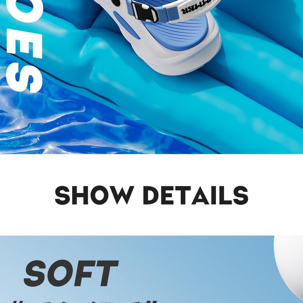 סנדלי קבקבי חוץ לגברים עם סוליה עבה מונעת החלקה - שקטים, ללא ריח, נוחות קיץ לנהיגה והליכה