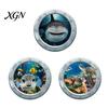Bathroom Wall Decor for Kids 3Pcs Underwater World Sticker, Ocean Animals Decals, Peel And Stick Vinyl Fantasy Bubble Accents Stickers, 3D