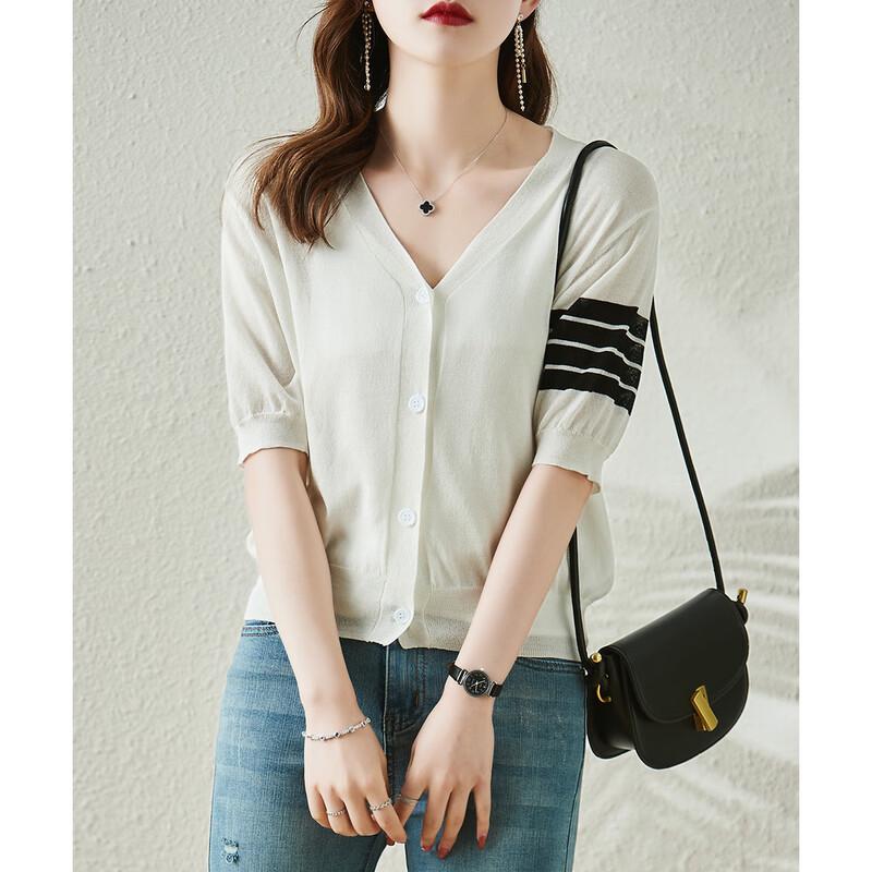 Firstview Women's Long-Sleeve V-Neck Knit Sweater