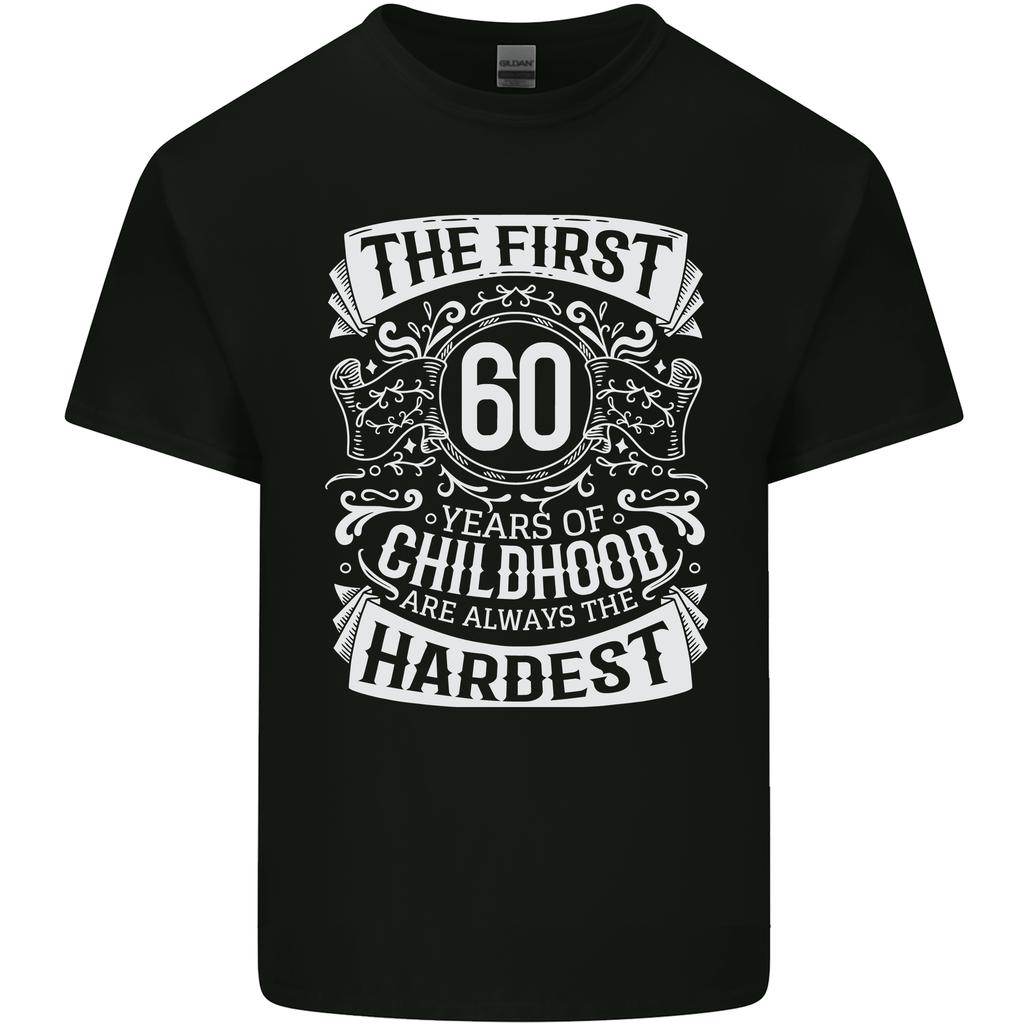 First 60 Years of Childhood Funny 60th Birthday Unisexs Light Cotton TShirt