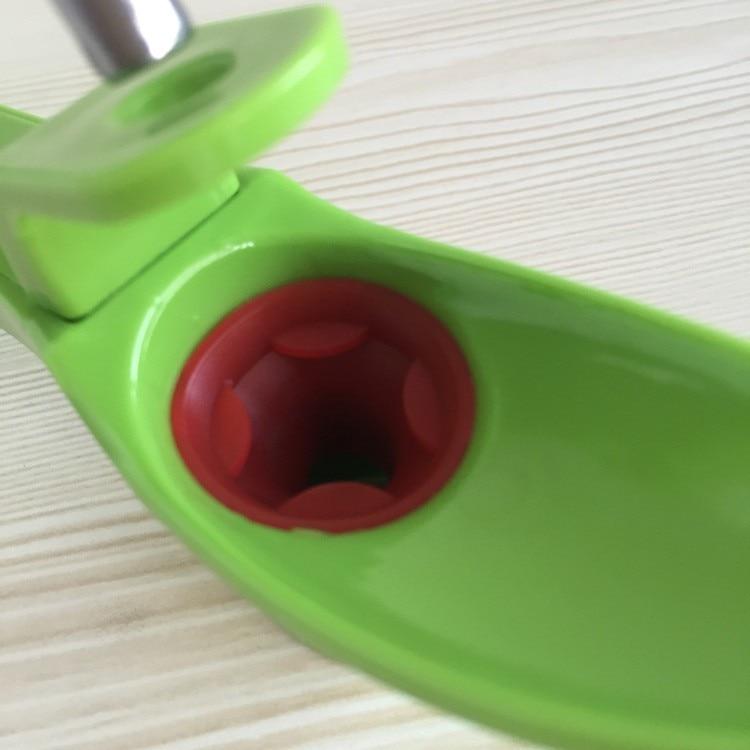 Manual Cherry Olive Pitter Single Hole Design ABS+Stainless Steel Handle Green 20.5x3.8x13cm