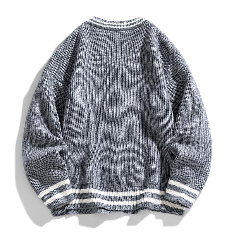Cardigan Student Jacket Men's Knitted Sweater Men's Jacket Men's New Autumn and Winter Sweater