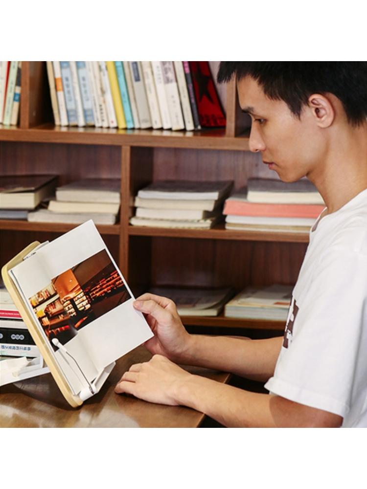 Book Holder 13.5x9.3in Foldable Stand for Reading with Page Holder Clip Mutifunctional Adjustable Stand Hold Books