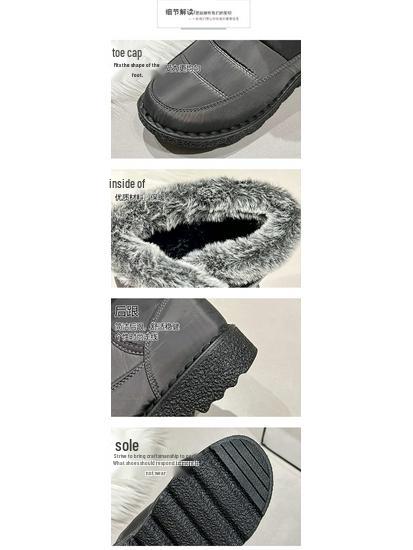 Women's Winter Snow Boots - Fleece Lined, Warm, Waterproof, Non-Slip, Comfortable Mid-Calf Thickness.