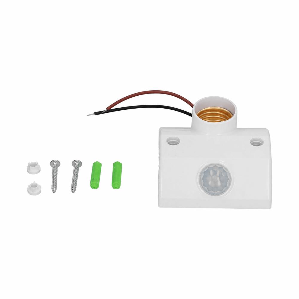 50W Infrared Sensing Bulb Holder E27 Sensor Lamp Holder  Energy Saving Lamp