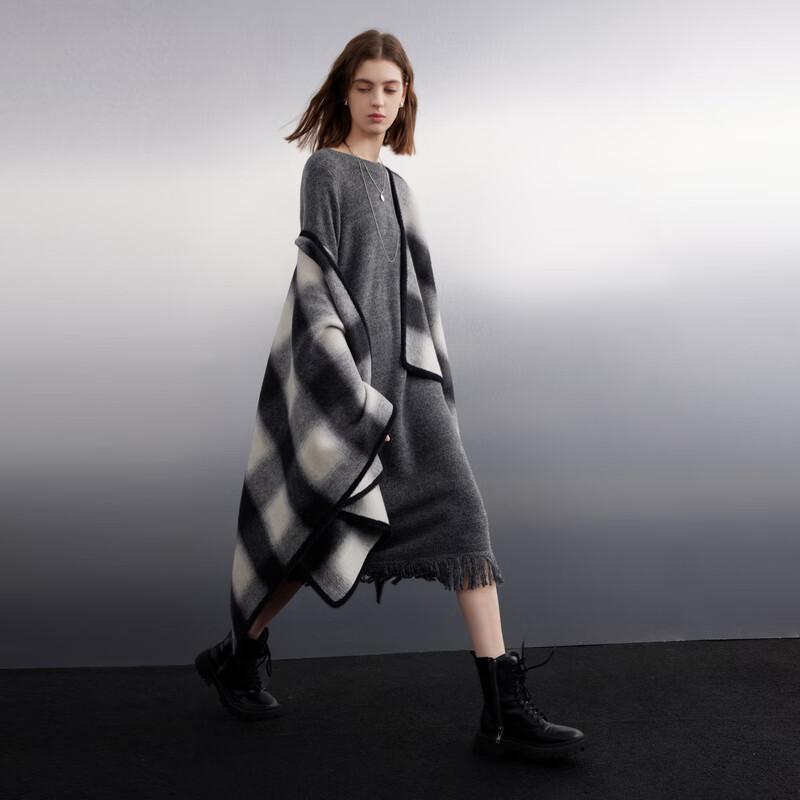 

Sancai Women s Tassel Knit Straight Dress L