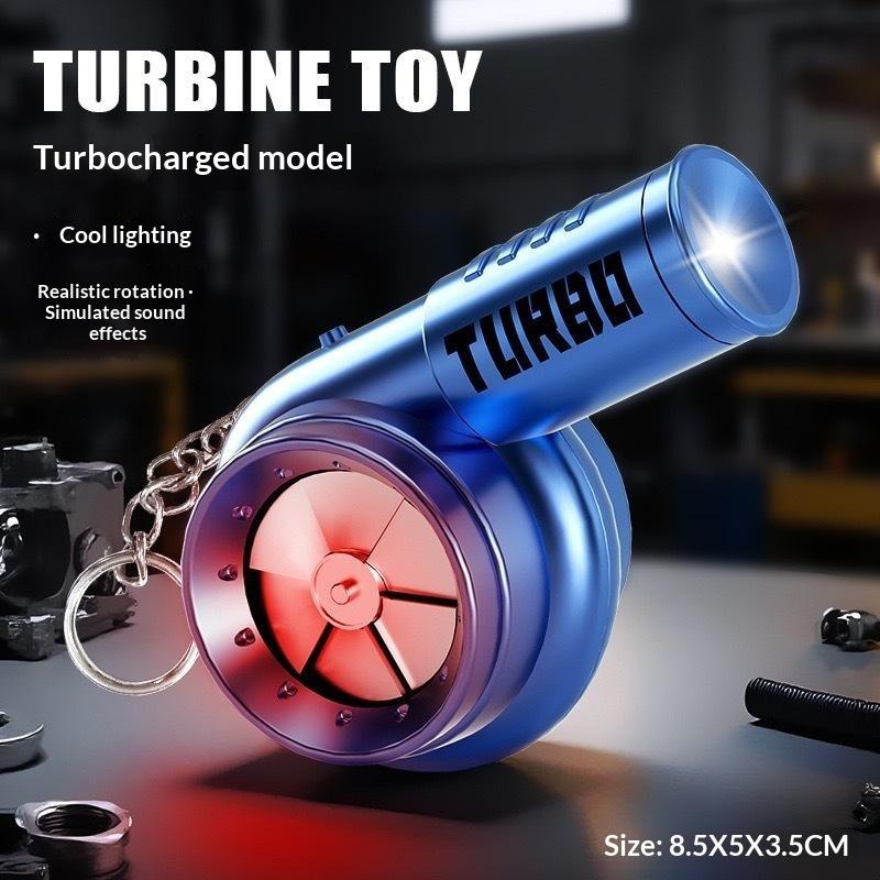 Llavero con Sonido de Mini Turbo Linterna LED Portátil Colgante Ligero de Plástico para Llavero de Coche Actividad Nocturna al Aire Libre