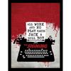 The Shining Zarámovaný plakát s psacím strojem