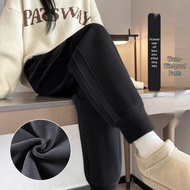 

Women s Windproof Fleece-Lined Sweatpants - Autumn/Winter 2024 Collection M (recommended 98-108 lbs)