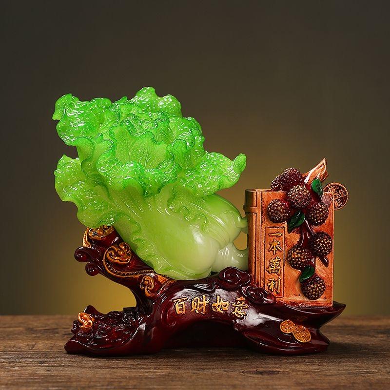 Feng Shui Reichtum Glück Kohl Ornamente Heim Schrank Dekor Einzugsgeschenke Zhaocai Handwerk