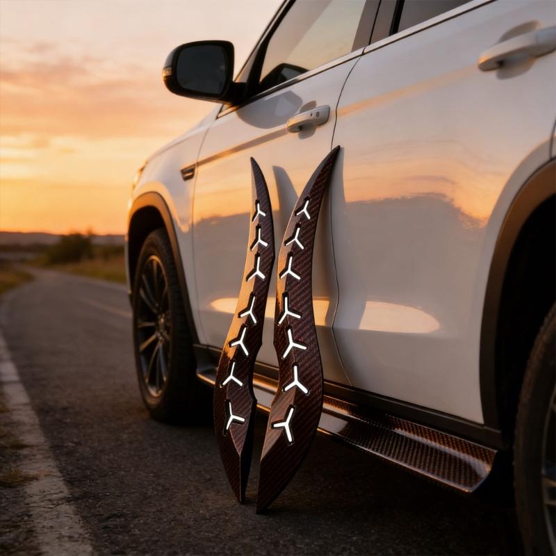 Easy Installation Car Roof Decoration 3D Dragon Horn Decoration Decorative Stickers for Auto Styling Exterior Ornament 2pcs