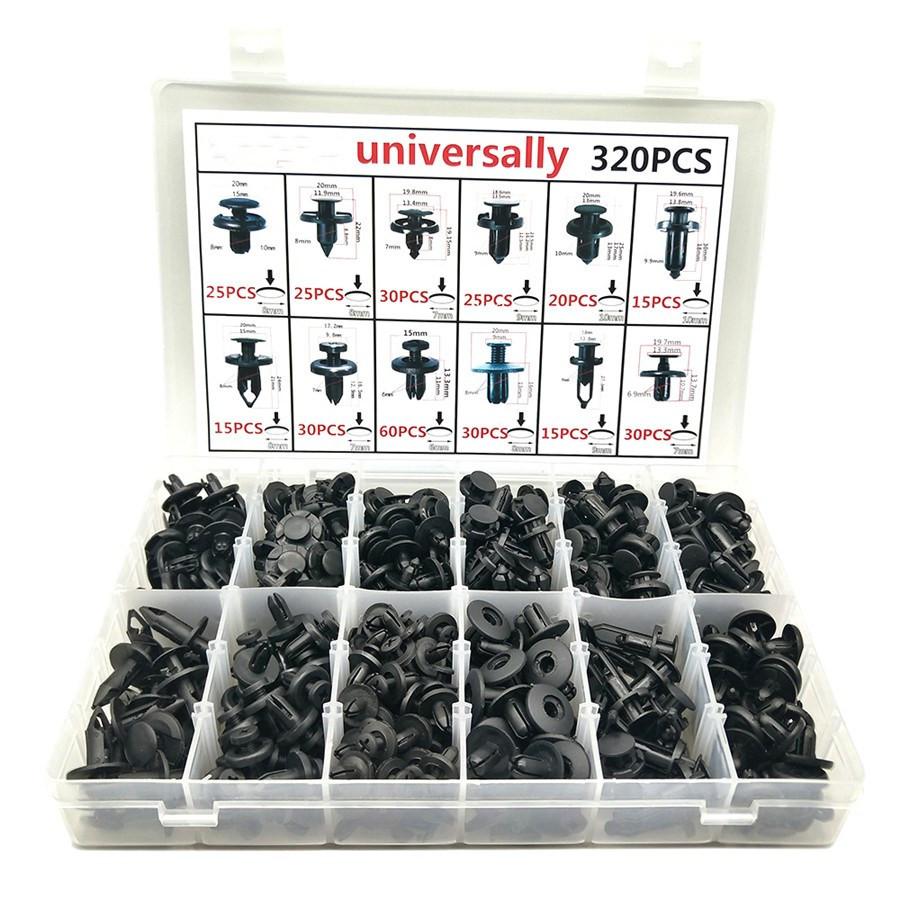 

320 Pcs Boxed Car Truck Fastener Buckle +3 Pcs Portable Clips Remover Plier Tool