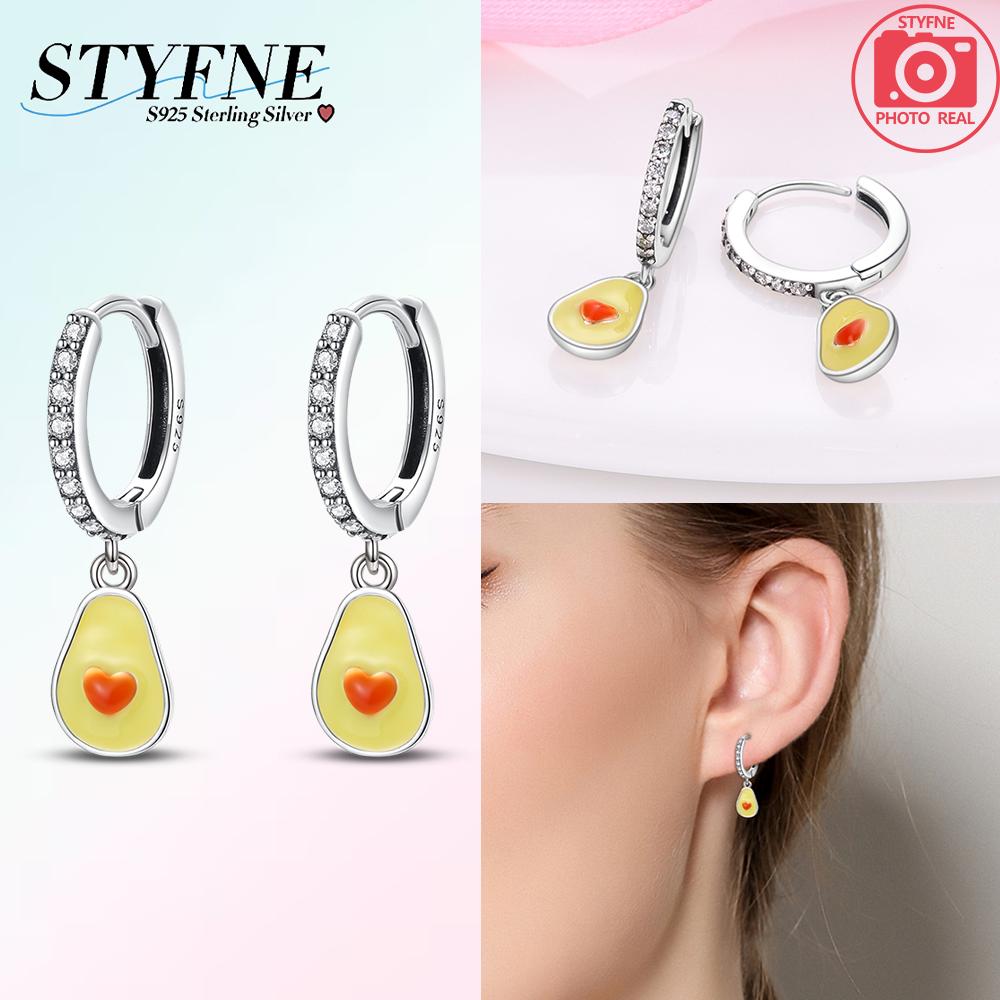 Avocado Earring Sunflower Moon Apple Earring Butterfly Dragonfly Jewellery Gift Authentic copper Wedding Gifts Accessory Set