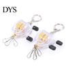 Fly Fishing Tool Key Chain Portable Anti-lost Steel Wire Holder Retractable Reel Keyring for Fisherman Accessories
