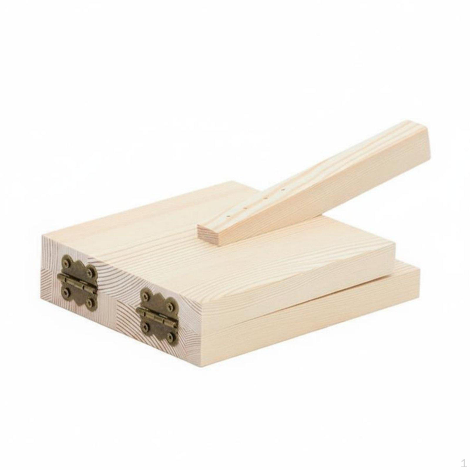 Wooden Dumpling Press Versatile Pastry Smooth Wrapper Maker for Home Cooks, Natural Large