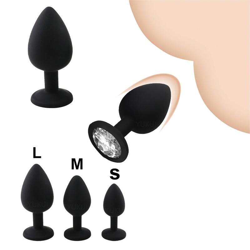 S/M/L Silicone Butt Plug Anal Plugs Prostate Massage Stimulator Anal Trainer for Couples Adult Erotic Sex Toys for Women Men Gay