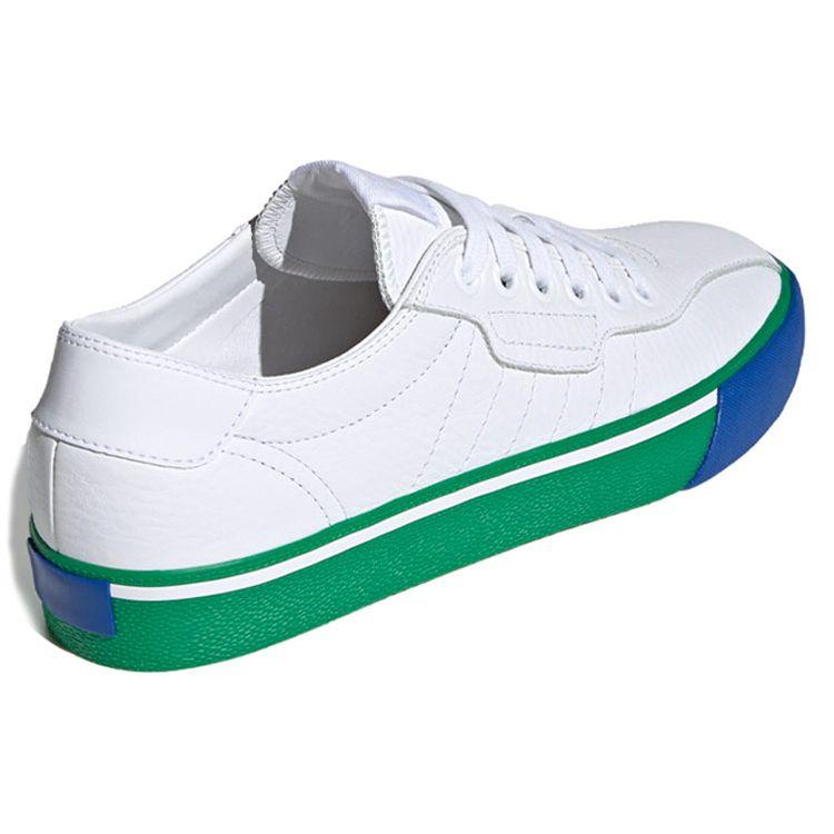 adidas Originals Love Set Super Synthetic Leather Non-Slip Low-Top Skate Shoes Unisex Sneakers White Green Blue FV9723