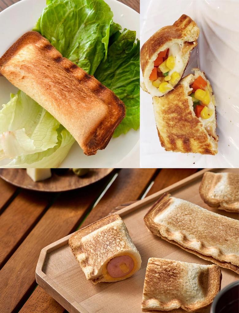 AKINOYAMA Hot Sandwich Direct Heat Detachable Single Wooden Easy To Outdoor Compact Maker, Type, Handle, Slice, Lightweight, Non-stick Coating,