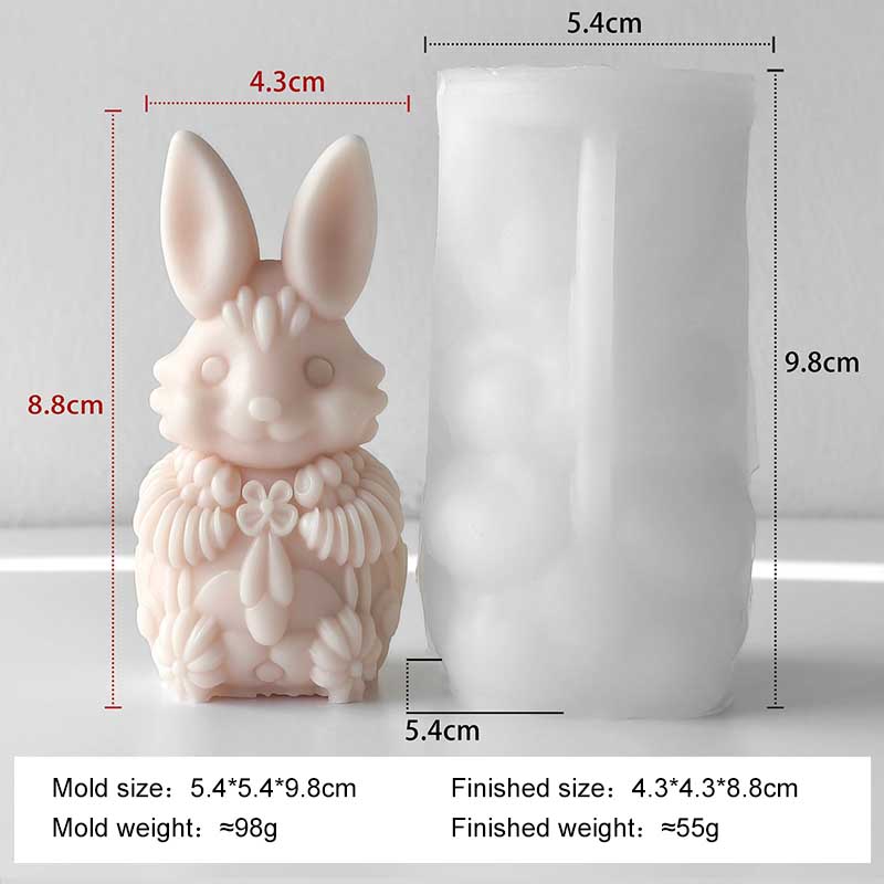 DIY Easter Bunny Aroma Candle Silicone Mold Handmade Soap Cartoon Rabbit Molds Home Decor Crafts Resin Gypsum Mould